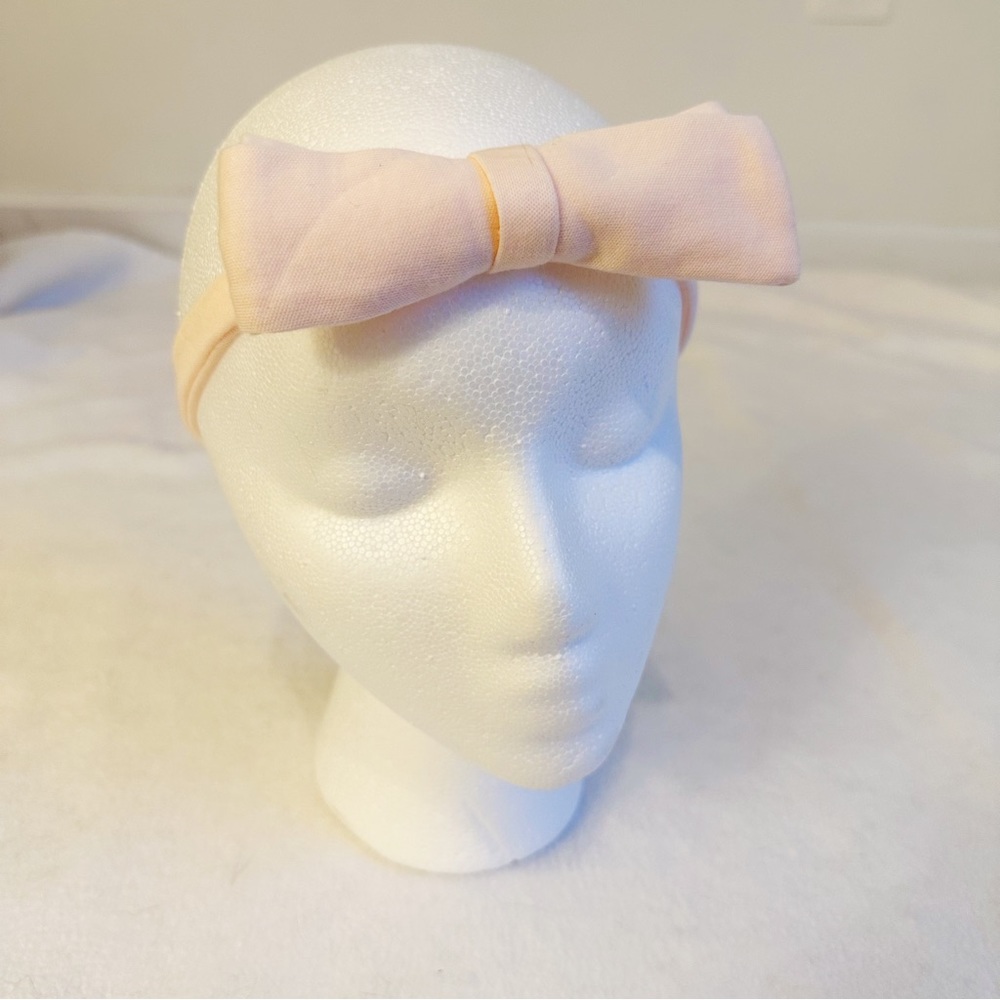 Carter’s Baby Girls Peach Pink Cotton Hair Bow Headband, 3-6 months